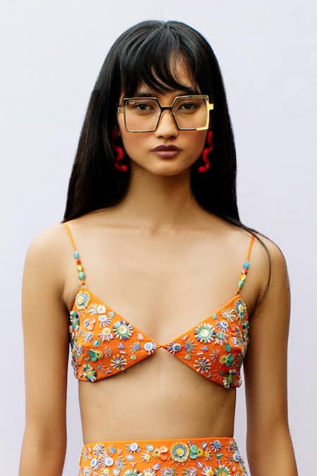 Nirmooha Embellished Crop Top 