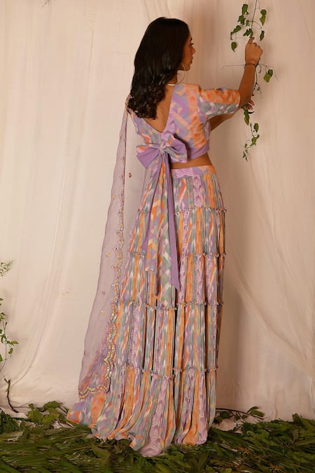 Nirmooha Tiered Printed Lehenga Set 