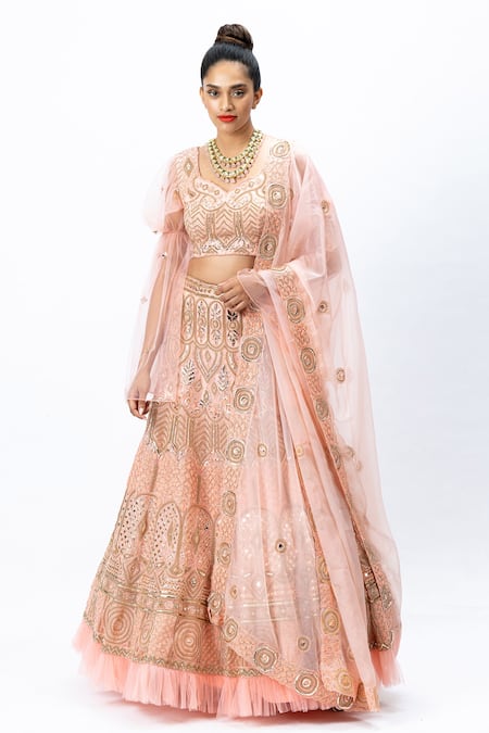 Nirmooha Hand Embroidered Bridal Lehenga Set 