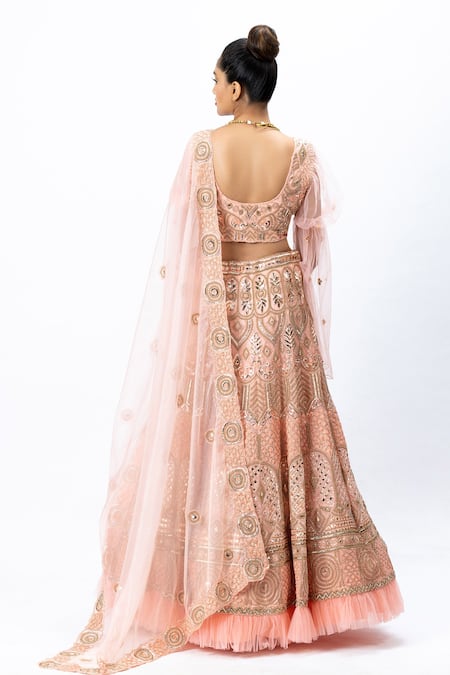 Nirmooha Hand Embroidered Bridal Lehenga Set 