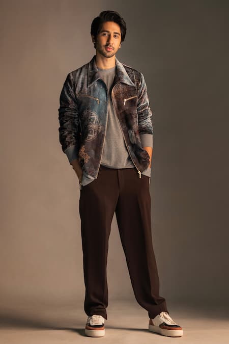 Nirmooha Velvet Bomber Jacket & Pant Set 