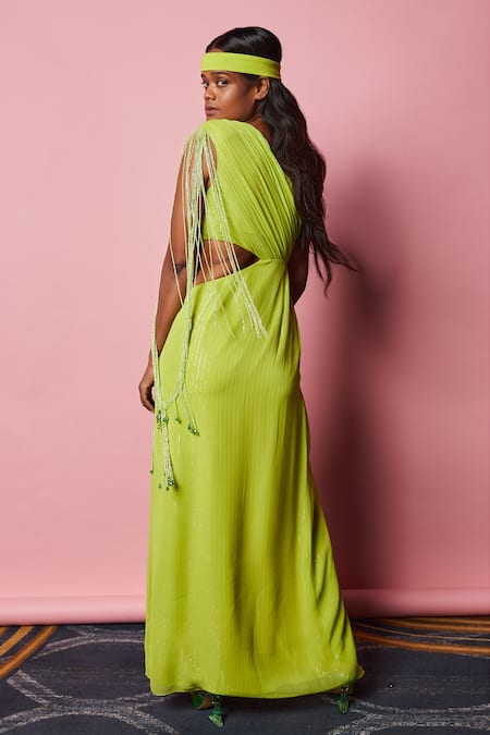 Nirmooha One Shoulder Cut Out Gown 