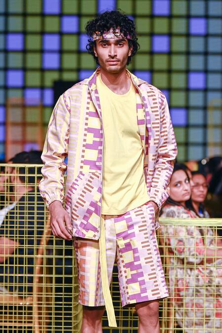 Buy_Nirmooha_Yellow Jersey Round Neck T-shirt _Online_at_Aza_Fashions