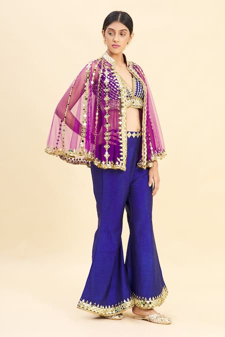 Preeti S Kapoor Embroidered Cape & Pant Set 