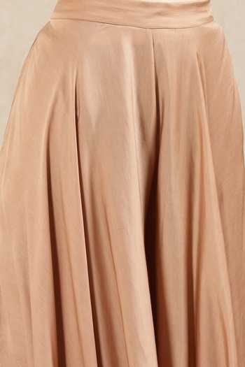 Shop Ritu Kumar Brown Asymmetric Palazzo Online at Aza Fashions Shop_Ritu Kumar_Brown Asymmetric Palazzo_Online_at_Aza_Fashions