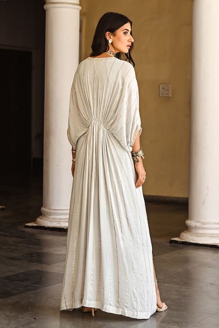 Palak & Mehak Embroidered Kaftan Dress 