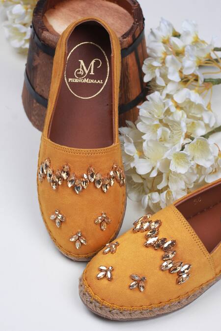 Buy PHENOMINAAL Yellow Embroidered Canary Espadrilles Online at Aza Fashions Buy_PHENOMINAAL_Yellow Embroidered Canary Espadrilles _Online_at_Aza_Fashions