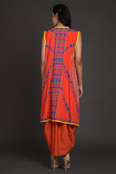 Preeti S Kapoor Draped Dress with Jacket 