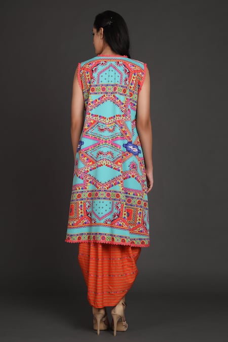 Preeti S Kapoor Draped Dress with Jacket 