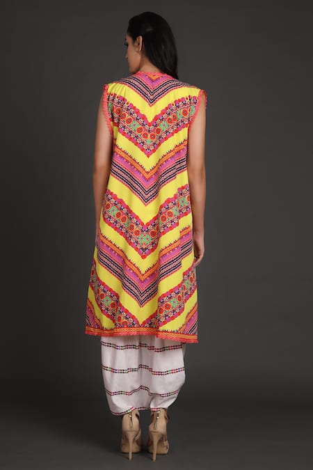 Preeti S Kapoor Draped Dress with Jacket 