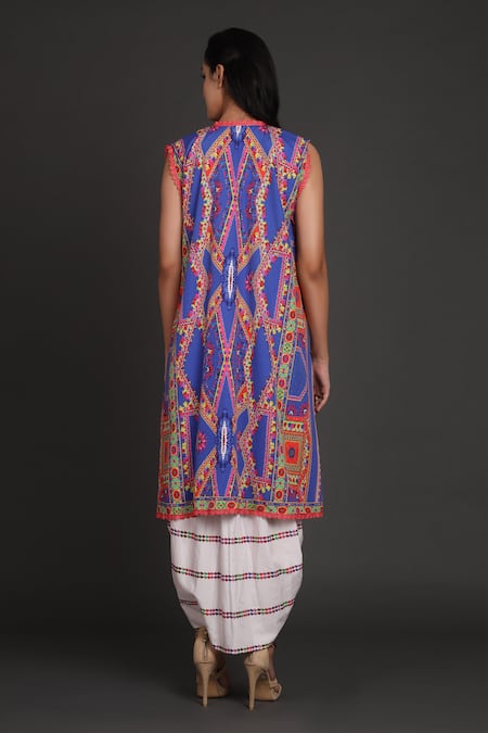 Preeti S Kapoor Draped Dress with Jacket 