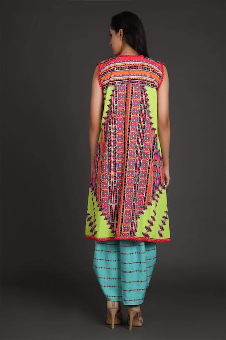 Preeti S Kapoor Draped Dress with Jacket 