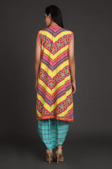 Preeti S Kapoor Draped Dress with Jacket 