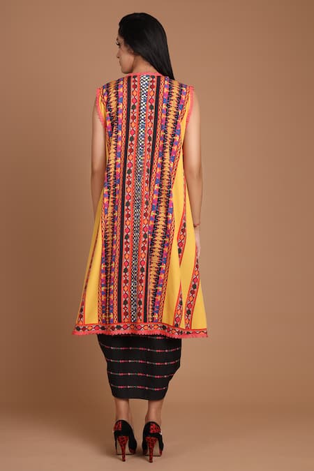 Preeti S Kapoor Draped Dress with Jacket 