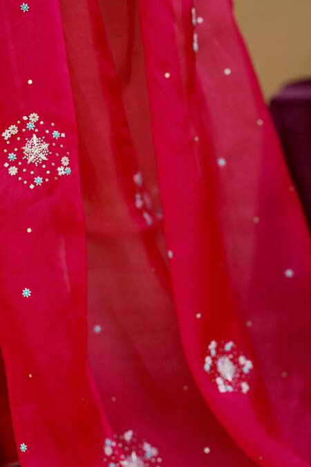 Buy Pita Nila Red Cotton , Organza, Soft Embroidered Saree With Blouse Online at Aza Fashions Buy_Pita Nila_Red Cotton , Organza, Soft Embroidered Saree With Blouse _Online_at_Aza_Fashions