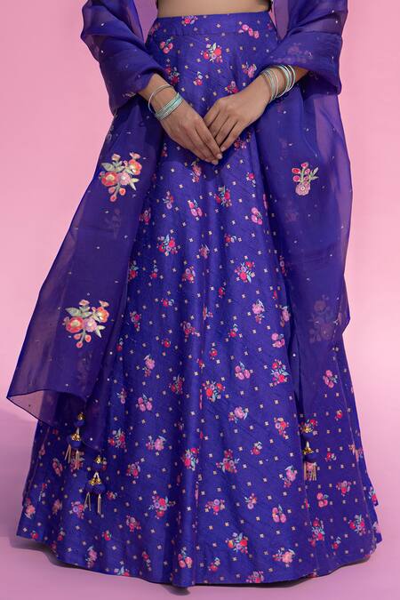 Pita Nila Purple Raw , Satin Organza Round Printed Lehenga Set Online at Aza Fashions Pita Nila_Purple Raw , Satin Organza Round Printed Lehenga Set _Online_at_Aza_Fashions