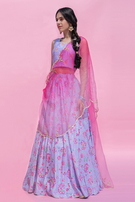 Any Kids 553 Girls Wear Crop Top Lehenga Catalog - The Ethnic World