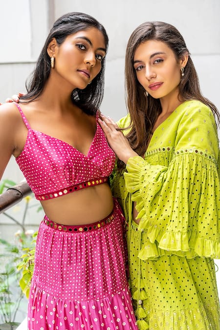 Buy Surily G Green Cotton Cutwork, Floral Open Short Jacket Online at Aza Fashions Buy_Surily G_Green Cotton Cutwork, Floral Open Short Jacket _Online_at_Aza_Fashions