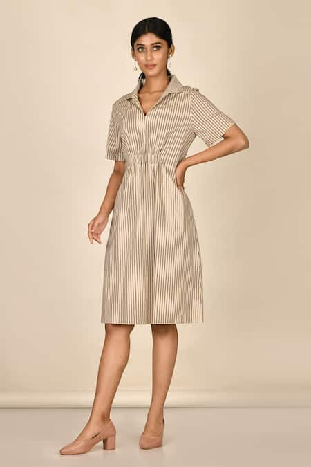 Aryavir Malhotra Striped Collared Dress 