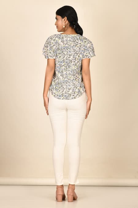Khwaab By Sanjana Lakhani Floral Print Top 