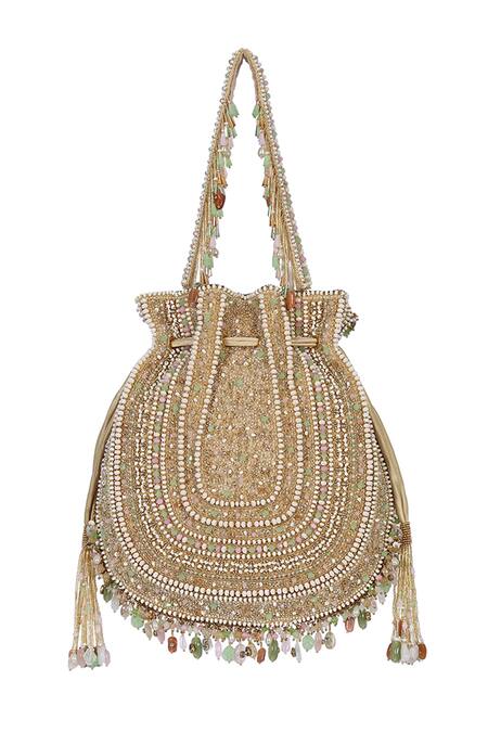 Buy Multi Color Embellished Amara Handcrafted Potli by Lovetobag Online at  Aza Fashions.