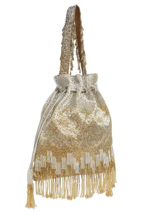 Shop_Lovetobag_Gold Embellished Firante Potli _at_Aza_Fashions
