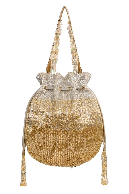 Shop_Lovetobag_Gold Embellished Nora Stone Potli _Online_at_Aza_Fashions