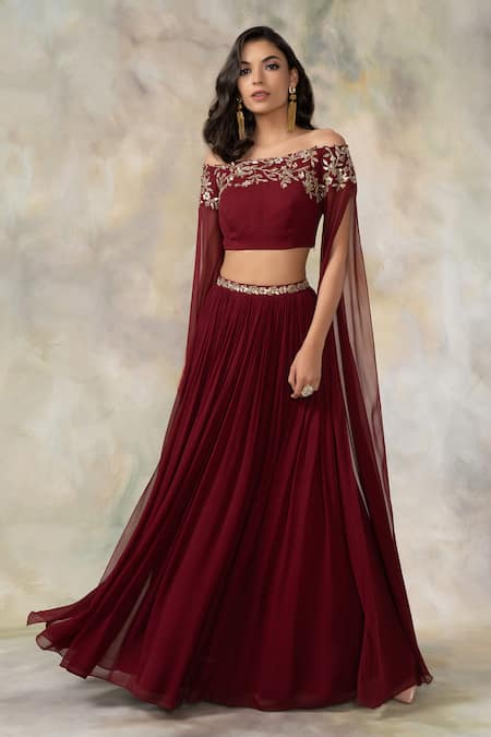 Embroidery Hand Work Stylish Crop Top Lehenga Choli at Rs 1899 in Surat