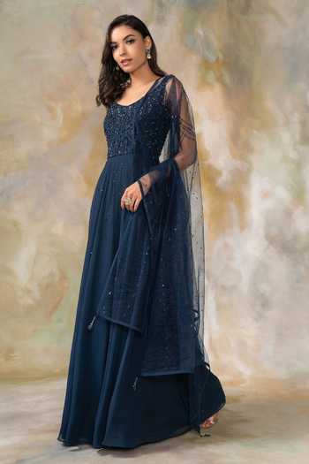 Pooja Peshoria Embroidered Anarkali with Dupatta 