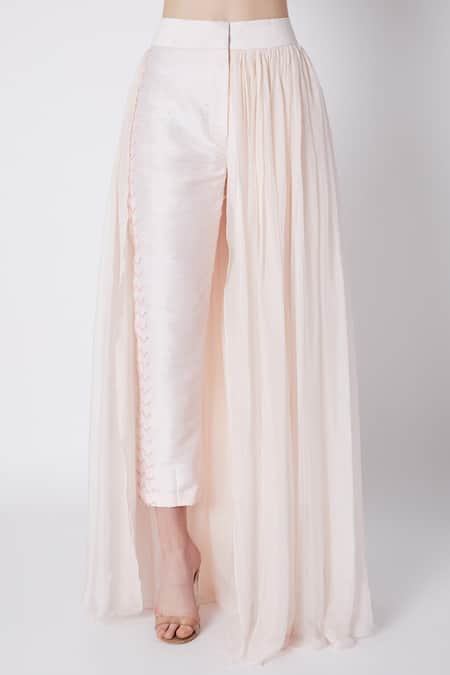 Buy Masumi Mewawalla Beige Silk, Raw Silk, Organza Round Embellished Jacket And Pant Set Online at Aza Fashions Buy_Masumi Mewawalla_Beige Silk, Raw Silk, Organza Round Embellished Jacket And Pant Set _Online_at_Aza_Fashions