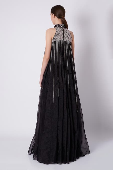 Masumi Mewawalla Organza Halter Gown