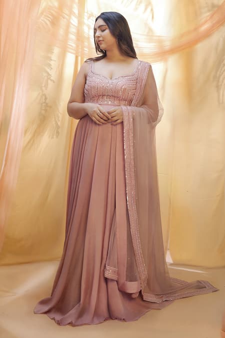 Masumi Mewawalla Embroidered Anarkali with Dupatta 