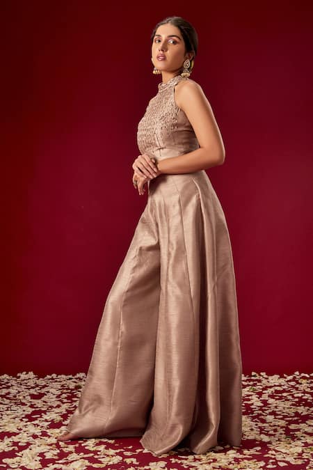 Masumi Mewawalla Halter Flared Jumpsuit 