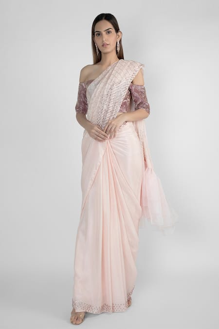 Masumi Mewawalla Ruffle Saree with Blouse 