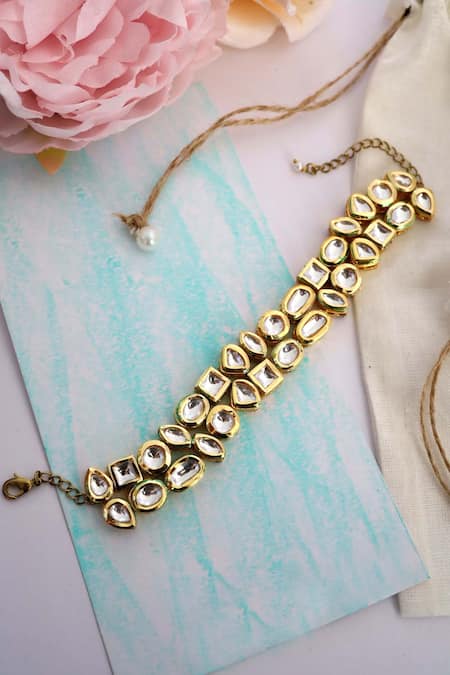 Paisley Pop Kundan Bracelet 