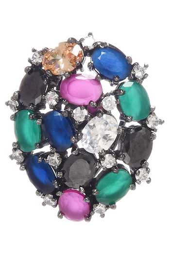 Shop_Paisley Pop_Multicolor Stone Stud Earrings _Online_at_Aza_Fashions