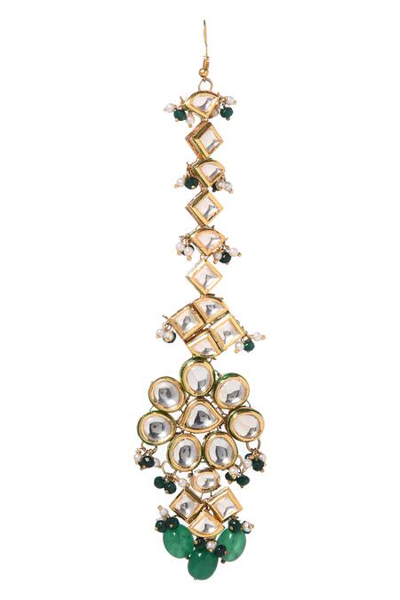 Shop_Paisley Pop_Gold Plated Beads Earrings _Online_at_Aza_Fashions