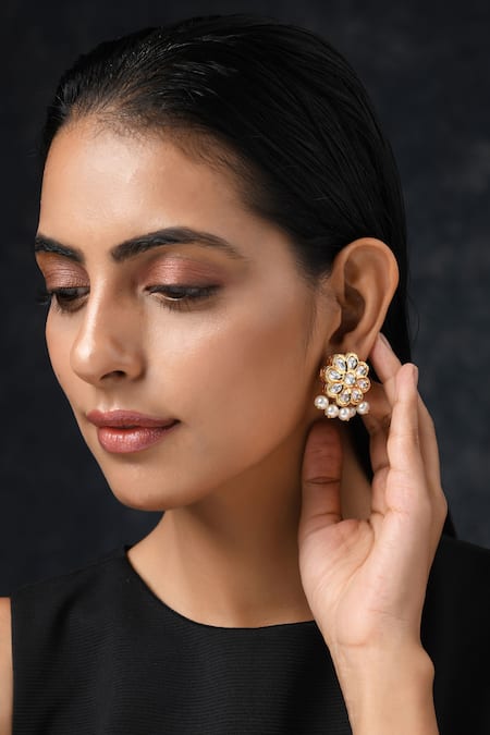 Paisley Pop Kundan Earrings 