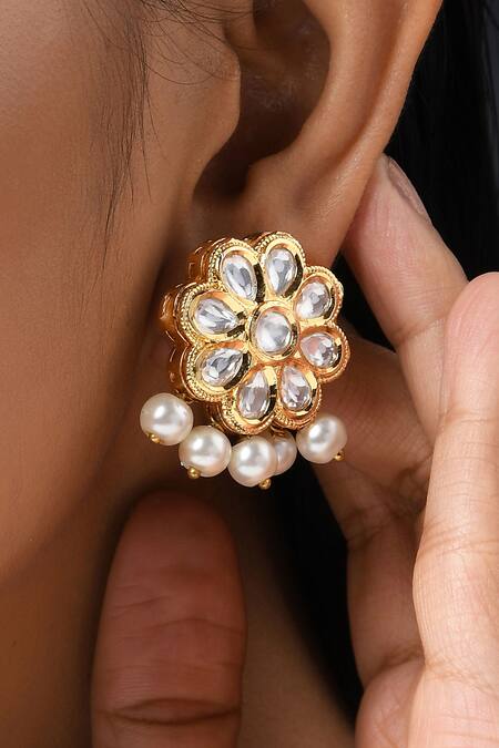 Kundan earrings 4356 – Vijay & Sons