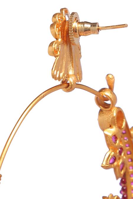 Shop_Paisley Pop_Gold Plated Bead Temple Stone Chandbalis_Online_at_Aza_Fashions