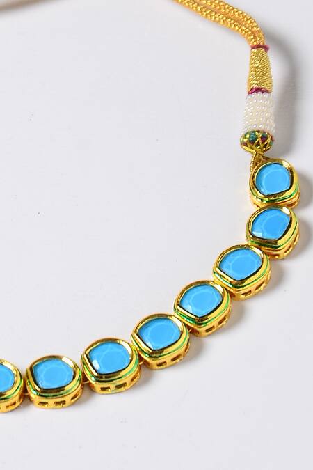 Paisley Pop_Blue Stone Choker_at_Aza_Fashions
