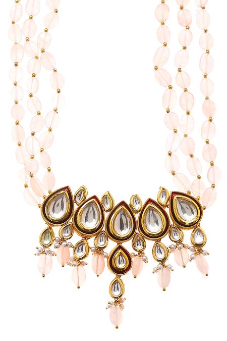 Buy_Paisley Pop_Gold Plated Kundan Choker _Online_at_Aza_Fashions