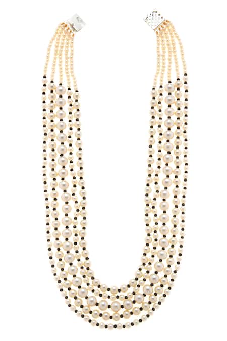 Paisley Pop_Gold Plated Bead Layered Necklace _Online_at_Aza_Fashions