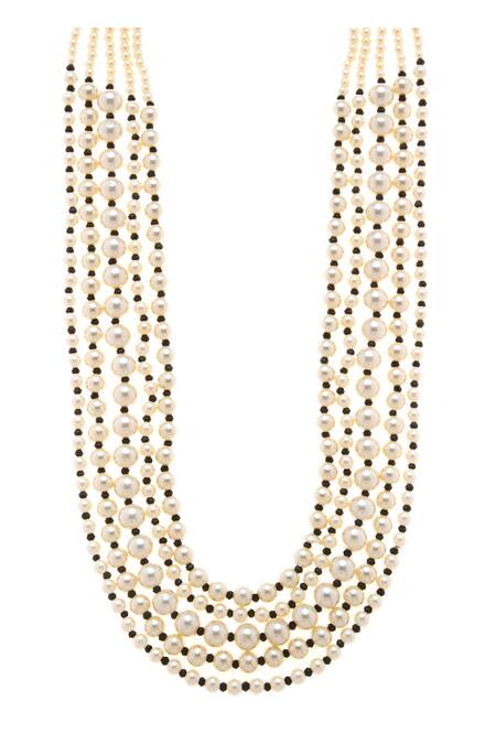 Shop Paisley Pop Gold Plated Bead Layered Necklace Online at Aza Fashions Shop_Paisley Pop_Gold Plated Bead Layered Necklace _Online_at_Aza_Fashions