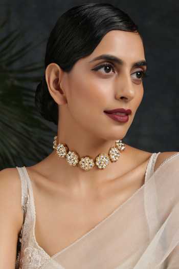 Paisley Pop  Kundan Floral Choker 