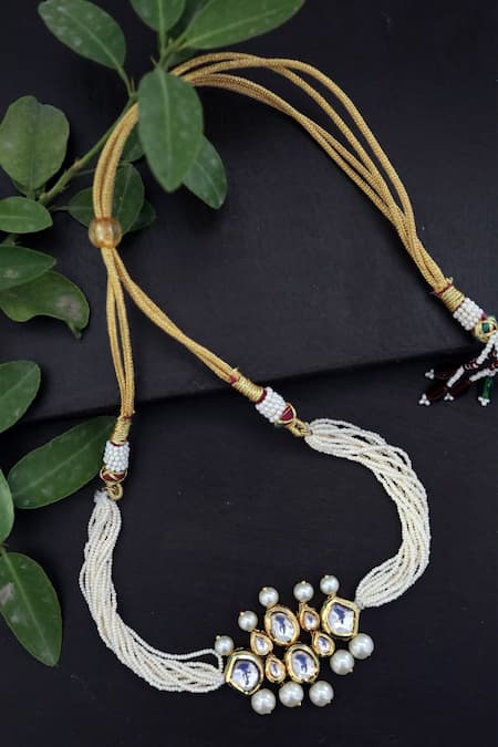 Paisley Pop Multistrand Kundan Choker 