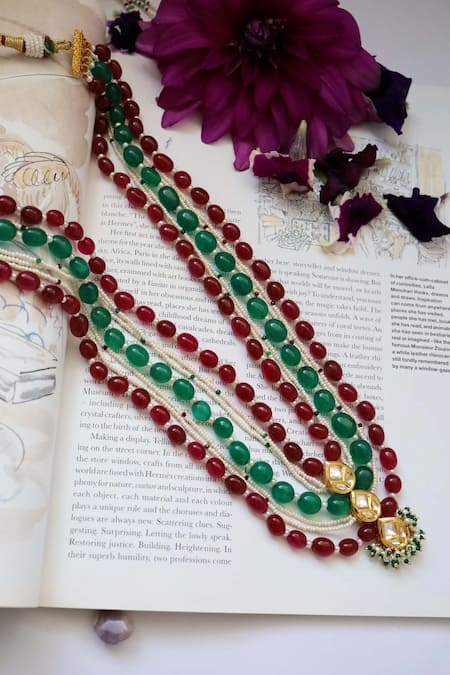 Paisley Pop Beaded Layered Necklace 