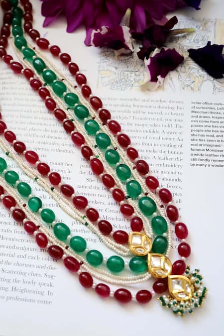 Paisley Pop Beaded Layered Necklace 