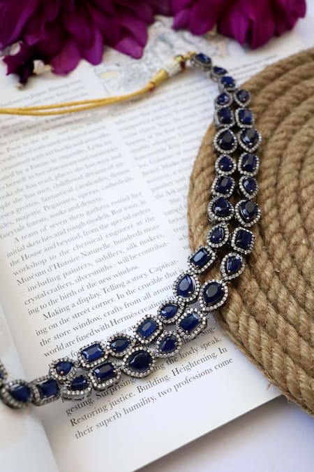 Paisley Pop Studded Choker 