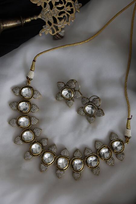 Paisley Pop Gold Plated Polkis Victorian Necklace Set 2